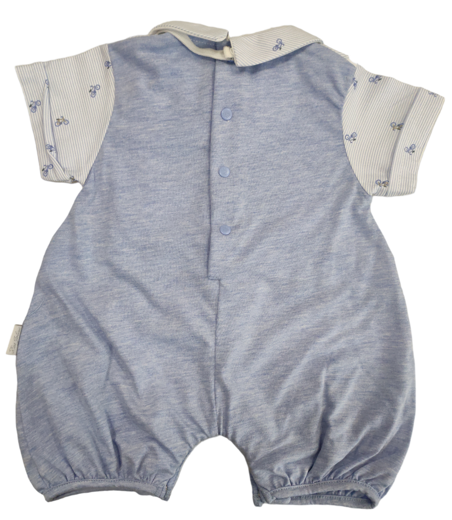 Pagliaccetto Estivo Modello Salopette con Cravattino Neonato Les Jolies 1/3 - 3/6 Mesi