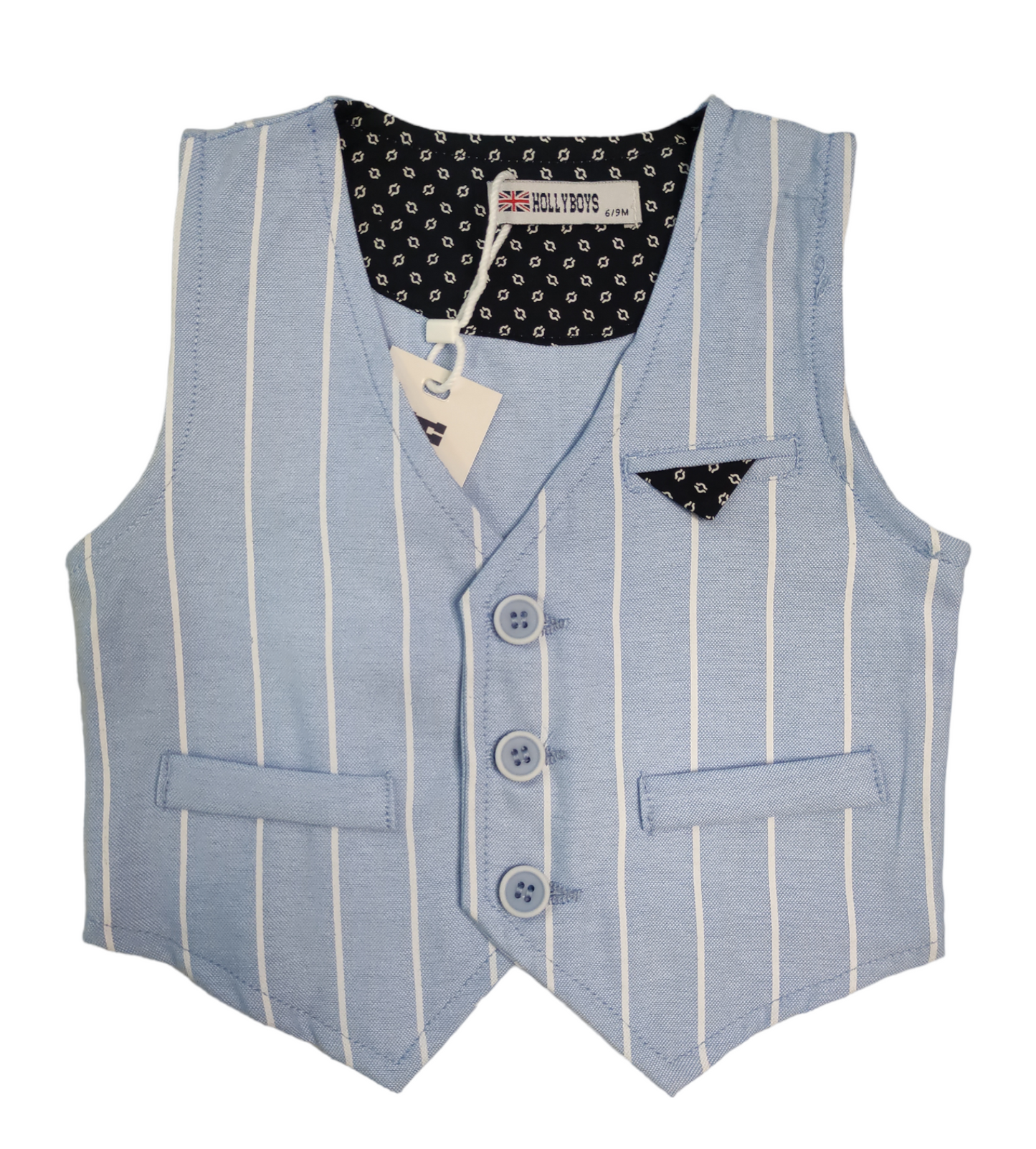 Completo Tre Pezzi Cerimonia Battesimo Bambino 3/6 - 18/24 Mesi Holly Boys
