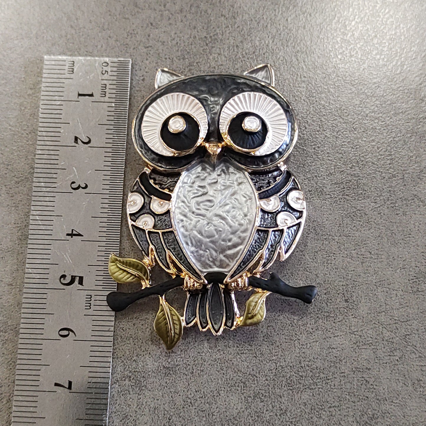 Multicolored Owl Magnet Brooch