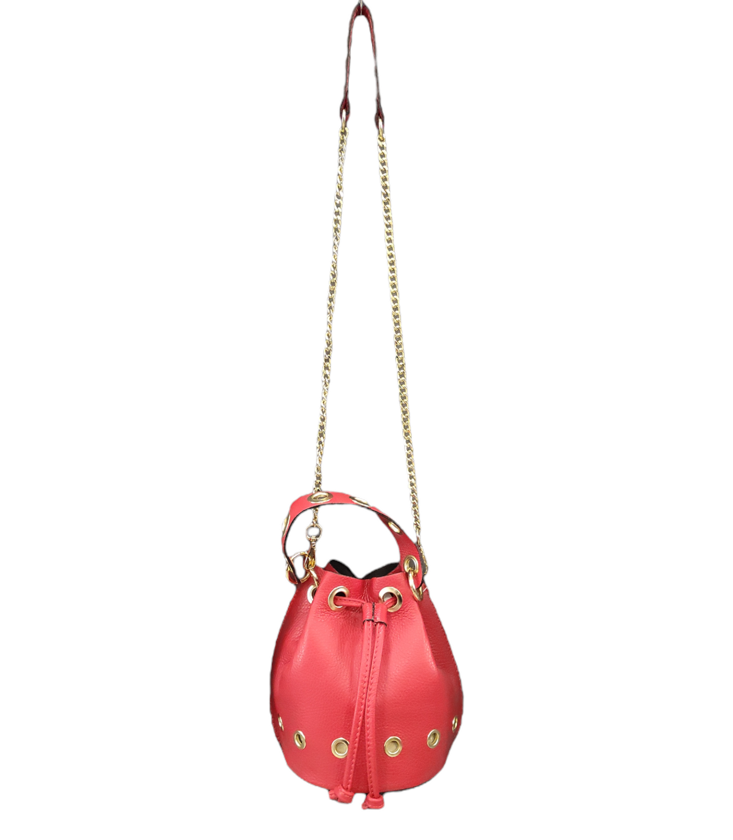 Borsa Donna in Vera Pelle Modello Secchiello con Tracolla