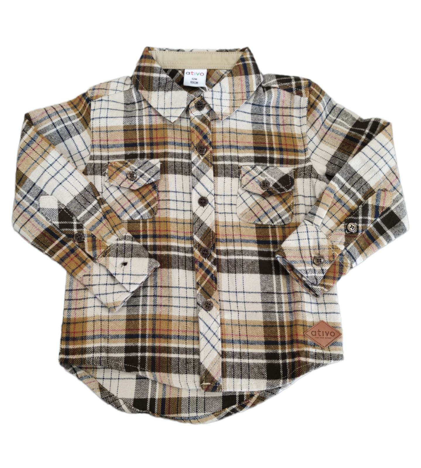 Camicia Invernale Fantasia Quadri Bimbo 6-36 Mesi