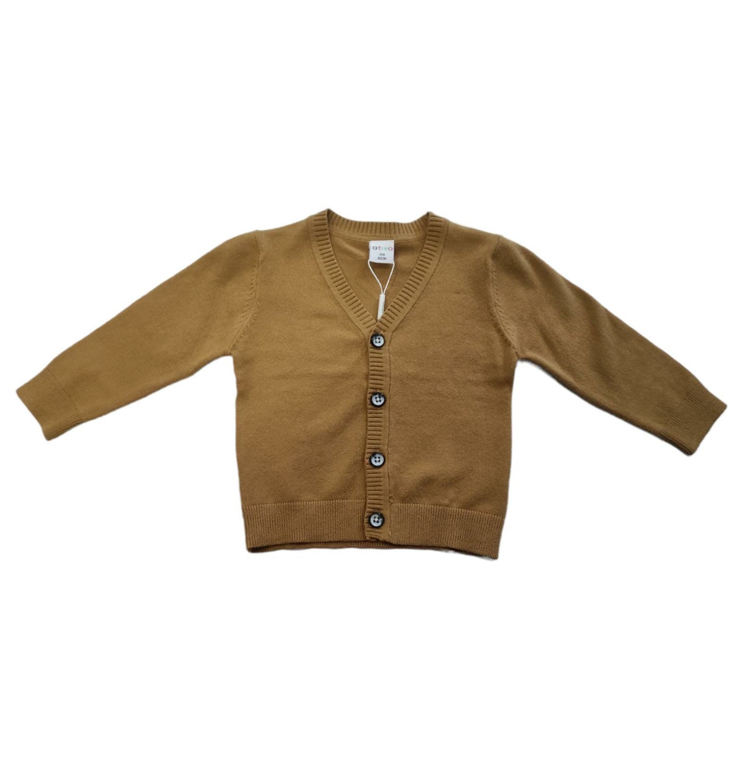 Cardigan Scollo a V con Bottoni Bimbo 6-36 Mesi