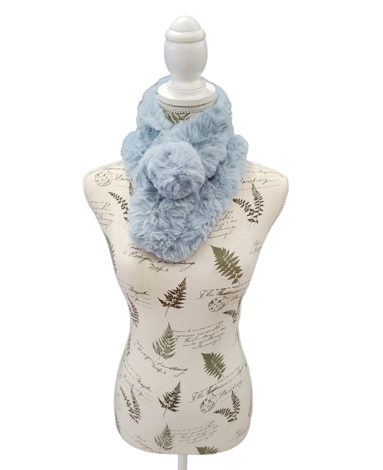 Collo Pelliccia Ecologica Con Bottone