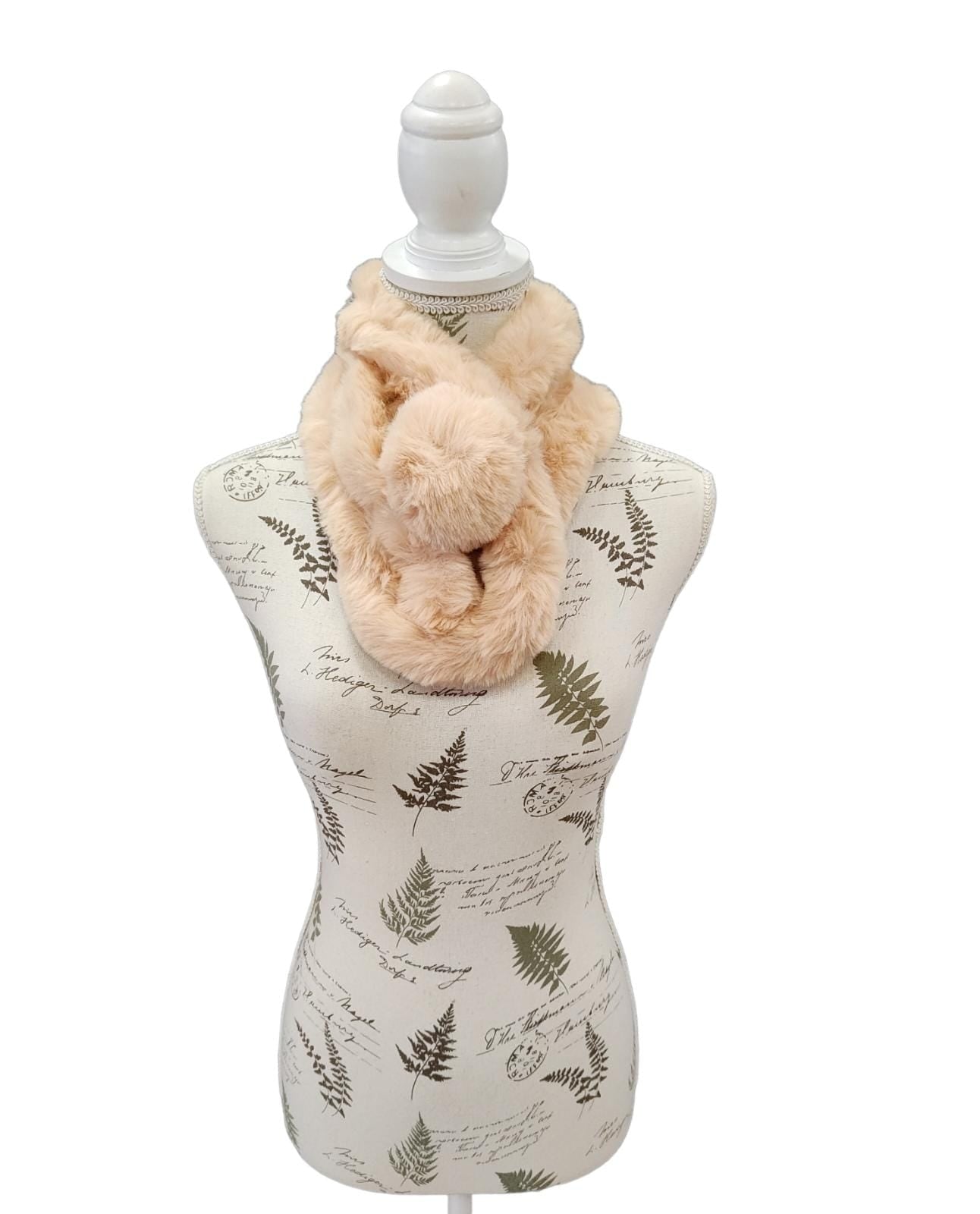 Collo Pelliccia Ecologica Con Bottone