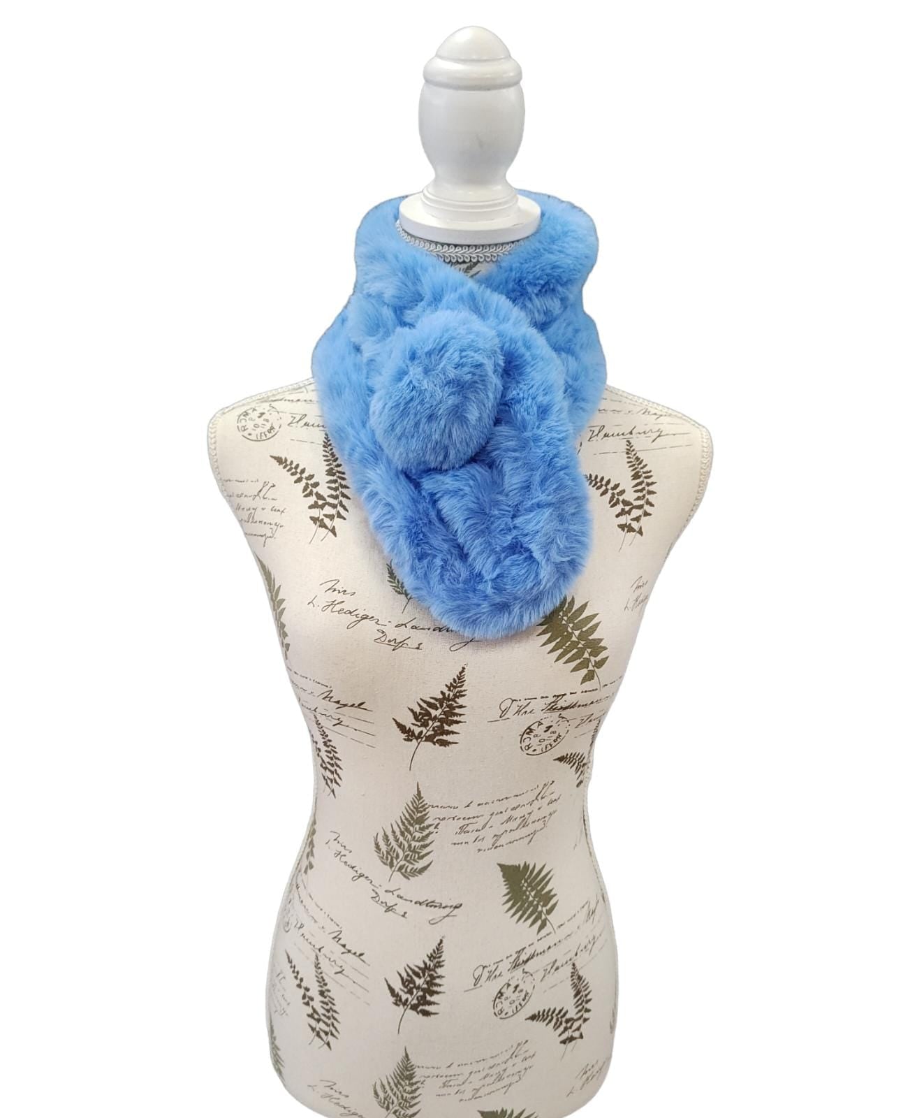 Collo Pelliccia Ecologica Con Bottone