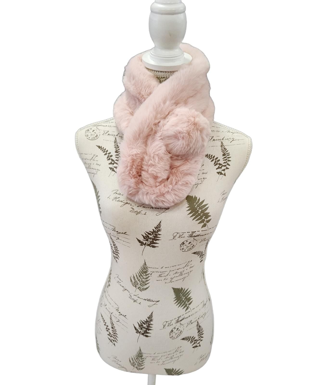 Collo Pelliccia Ecologica Con Bottone