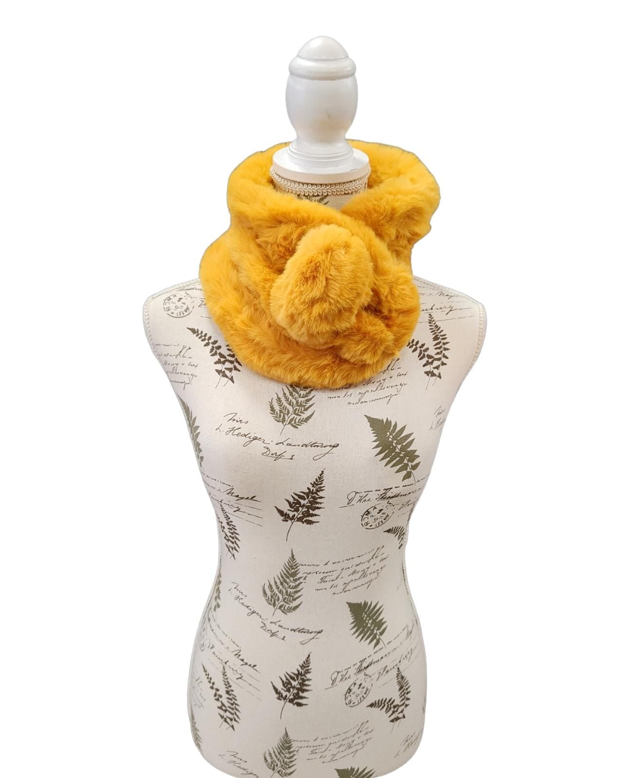Collo Pelliccia Ecologica Con Bottone