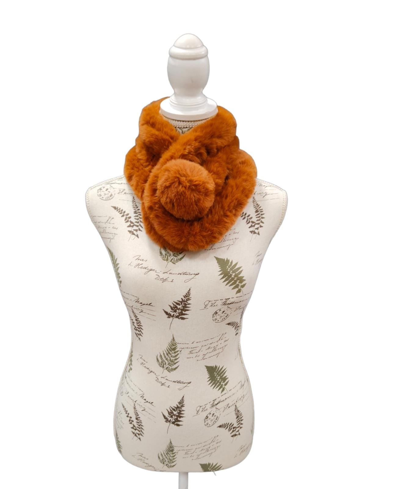 Collo Pelliccia Ecologica Con Bottone