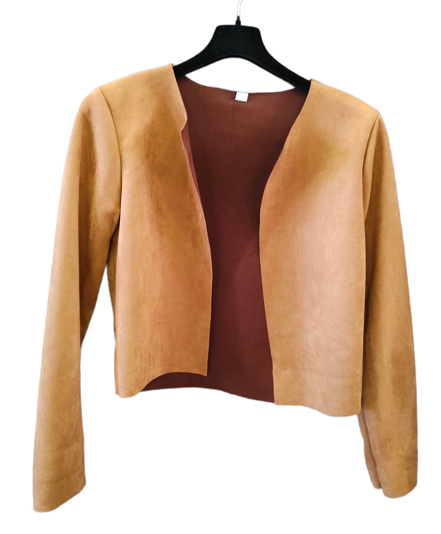 Shoulder cover in suede fabric