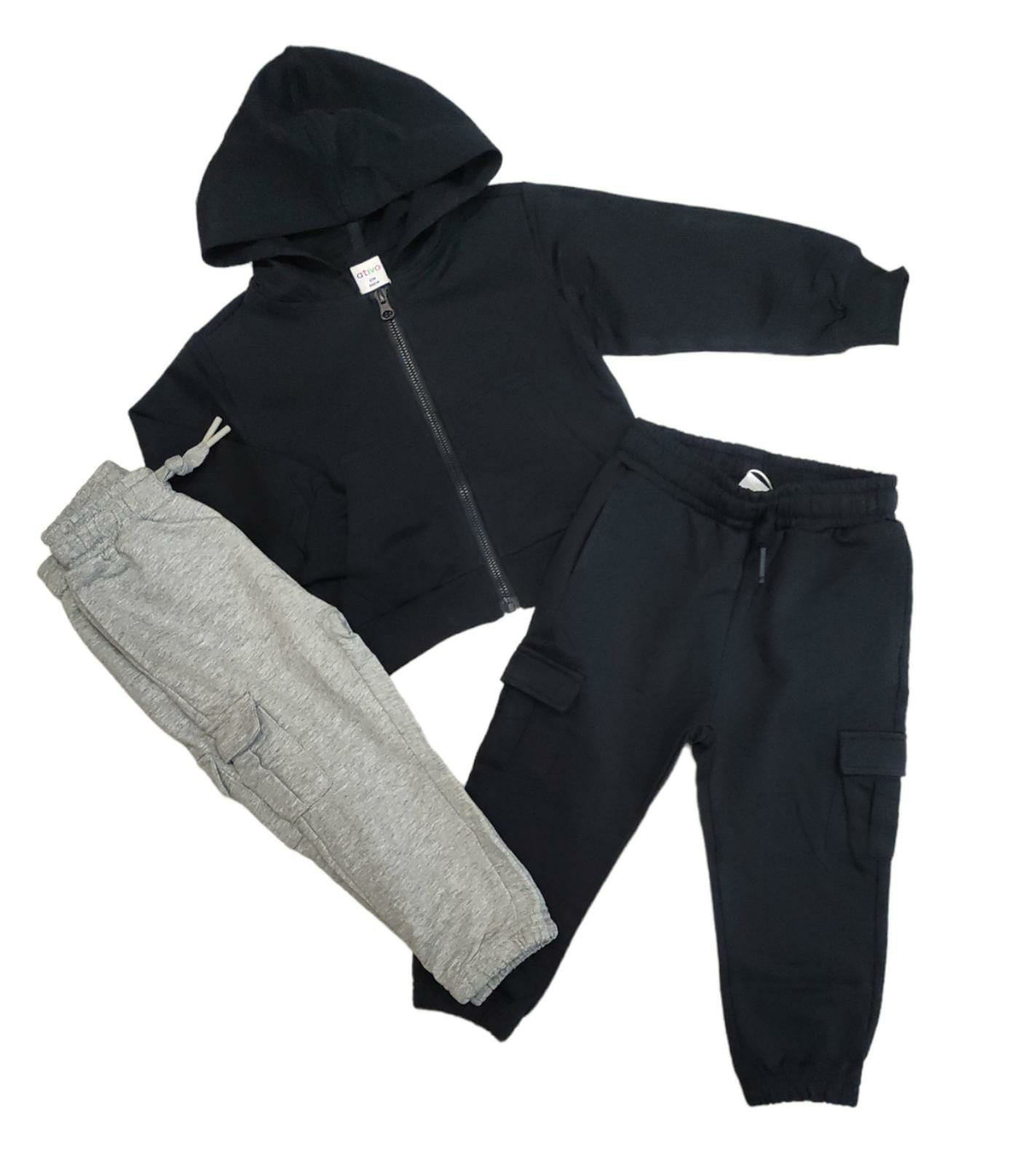 Felpa con Cappuccio Tinta Unita Unisex Bambino Bambina 6-36 Mesi Ativo Kids