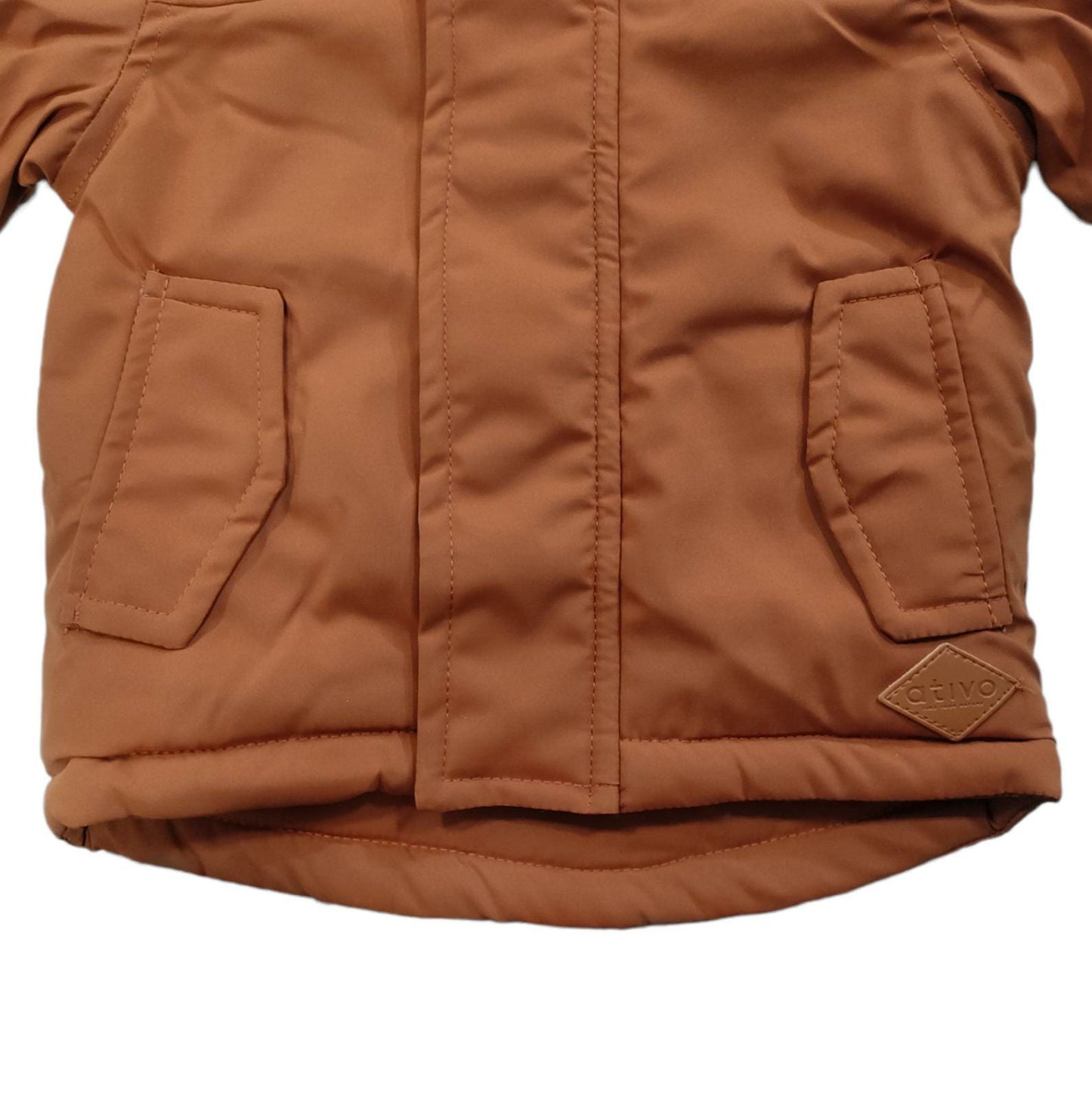 Giubbino Imbottito Con Pelliccetta Interna Ativo Kids Color Ruggine Bambino 6-36 Mesi