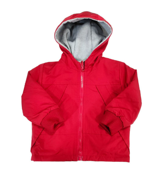 Giubbino Mezza Stagione Double Face Rosso Grigio Bambino 12-36 Mesi