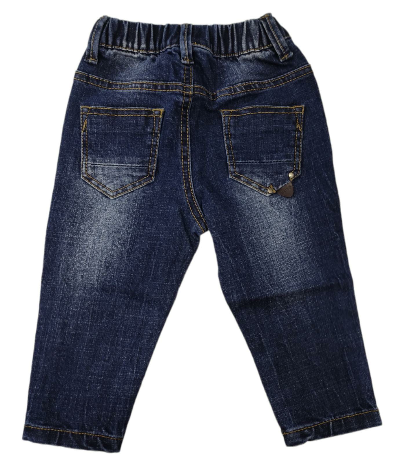 Jeans Denim Scuro Elasticato Bimbo 12-36 Mesi