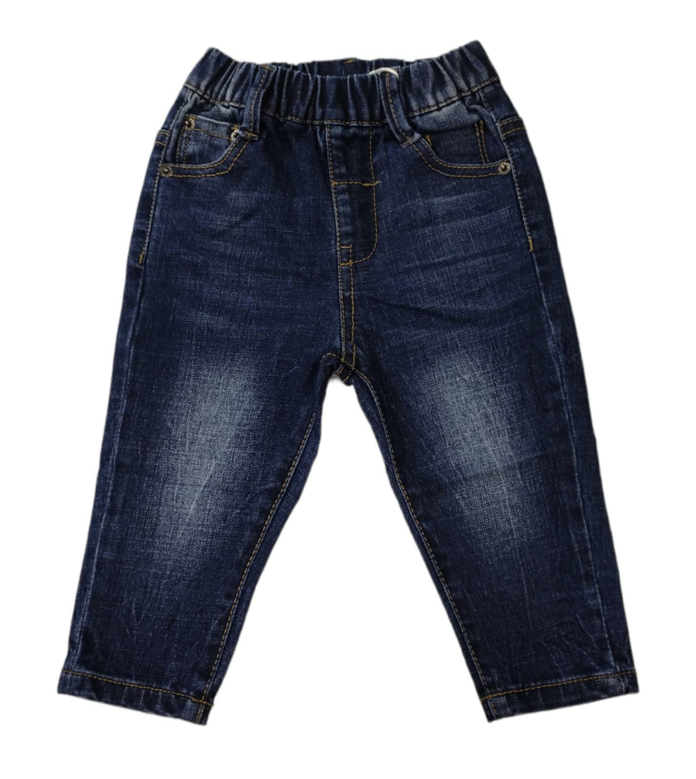 Jeans Denim Scuro Elasticato Bimbo 12-36 Mesi