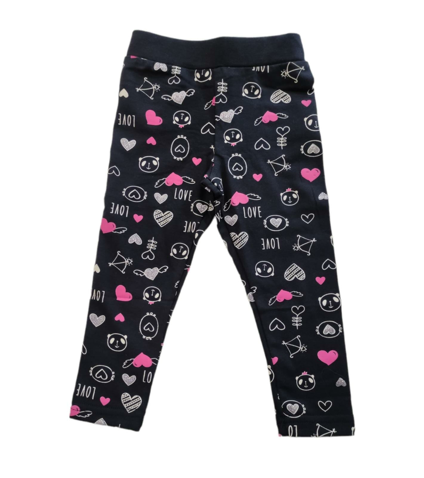 Patterned Winter Fleece Leggings for Girls 12-36 Months