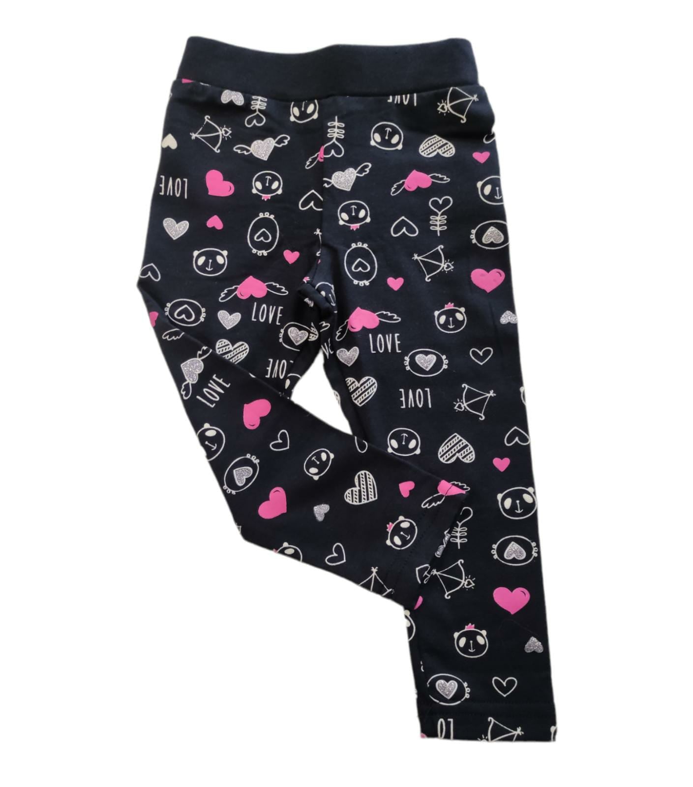 Patterned Winter Fleece Leggings for Girls 12-36 Months
