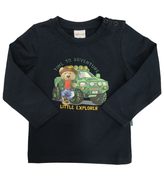 Maglia Invernale con Stampa Orsetto Bambino 6-36 Mesi