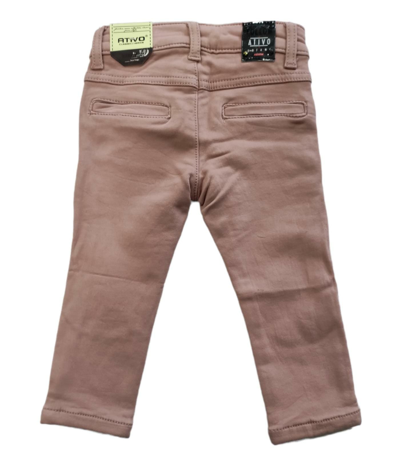 Pantalone Classico Felpato Invernale Bimba 6-36 Mesi