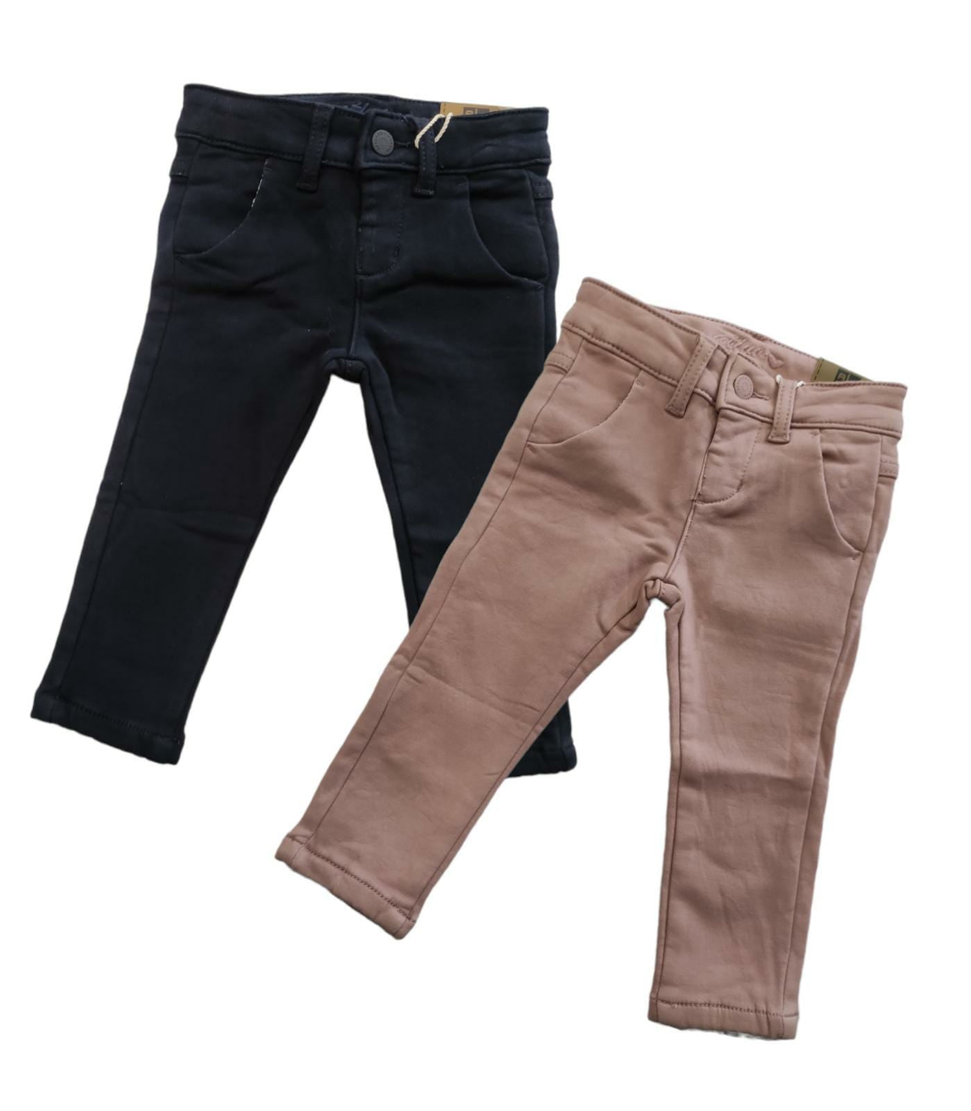 Pantalone Classico Felpato Invernale Bimba 6-36 Mesi