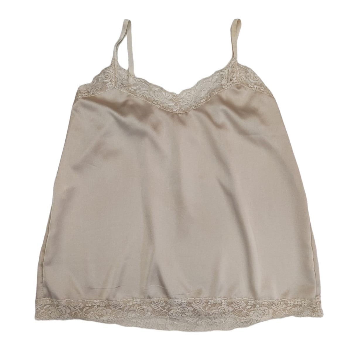 Top Donna Raso Con Pizzo in Tinta Unita Linea Curvy