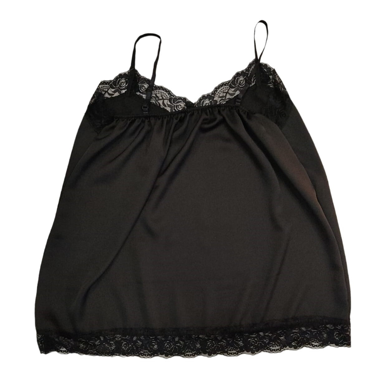 Top Donna Raso Con Pizzo in Tinta Unita Linea Curvy