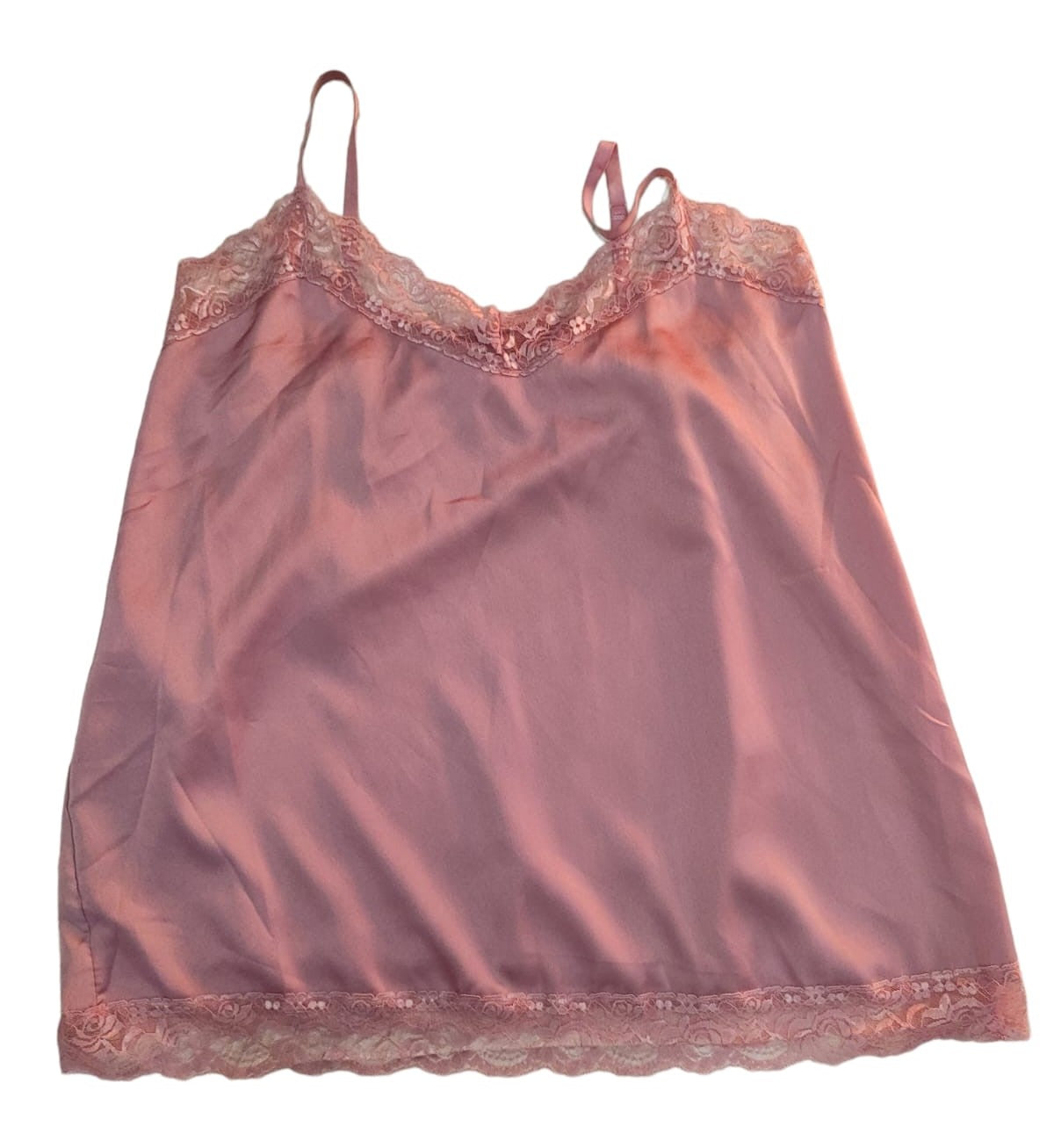 Top Donna Raso Con Pizzo in Tinta Unita Linea Curvy