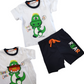 Completino Estivo Maglietta Manica Corta e Pantaloncino Dinosauro Baby Gang Neonato Bambino 3/6 - 18/24 Mesi