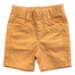 Completo T-shirt Bianca con Stampa e Bermuda in Jersey di Cotone Arancione Bambino 12-36 Mesi