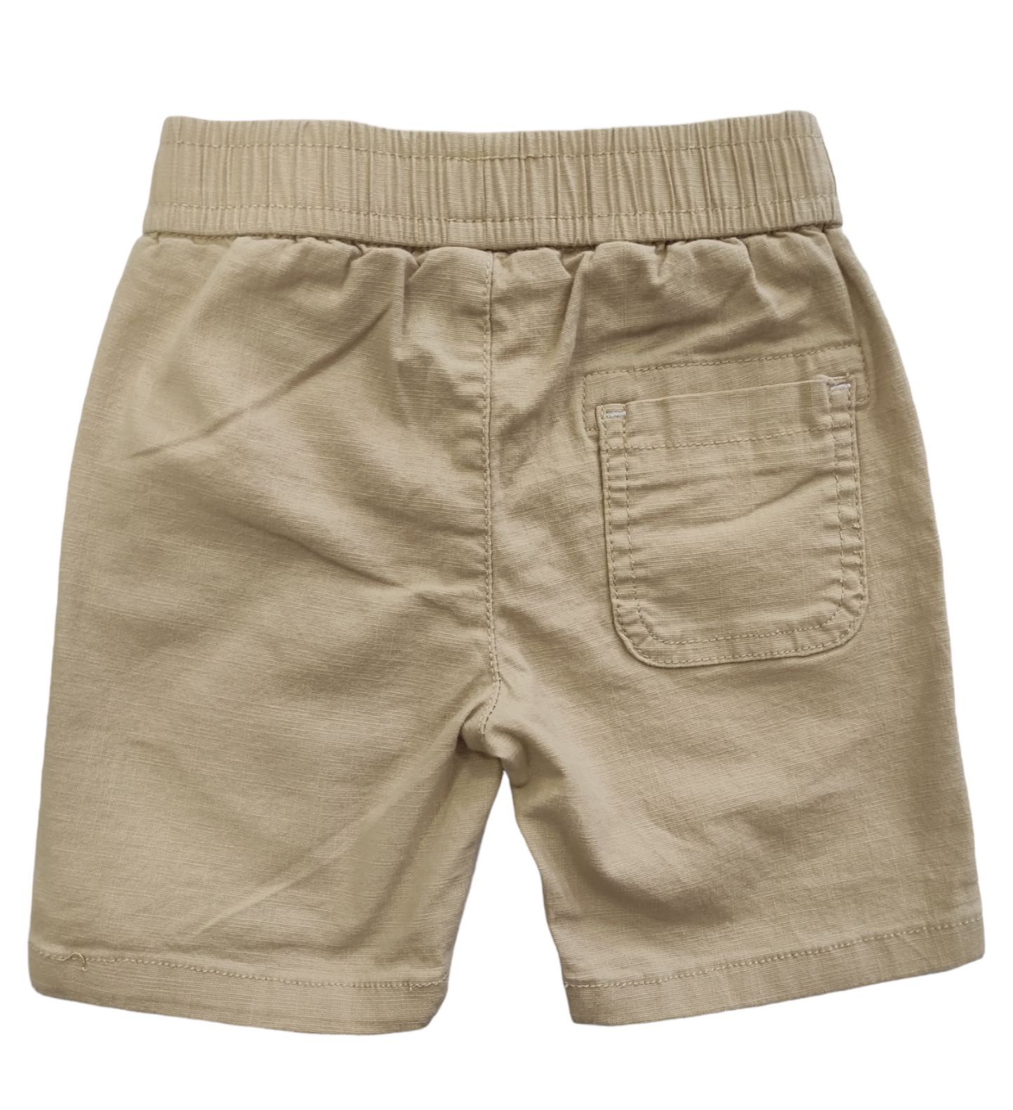 Pantaloncino con Elastico in Vita in Jersey di Cotone Color Sabbia Bambino 6-36 Mesi