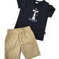 T-Shirt Manica Corta Blu Scuro Stampa Faro Ativo Kids Bambino 6-36 Mesi
