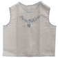 Camicina della Fortuna Cotone Bianco Con Bordi Celeste Neonato Culla Porta Fortuna