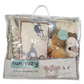 Set Invernale Completo Culla Con Coperta in Pile Piumone Ricamato Cuscino e Peluche Neonato