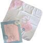 Set Accappatoio a Triangolo e Bavaglino Rosa con Ricamo Cagnolino Neonata Sardon