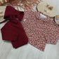 Cardigan Color Bordeaux in Maglia con Bottoni e Cappuccio Ativo Kids Bambina 6-36 Mesi