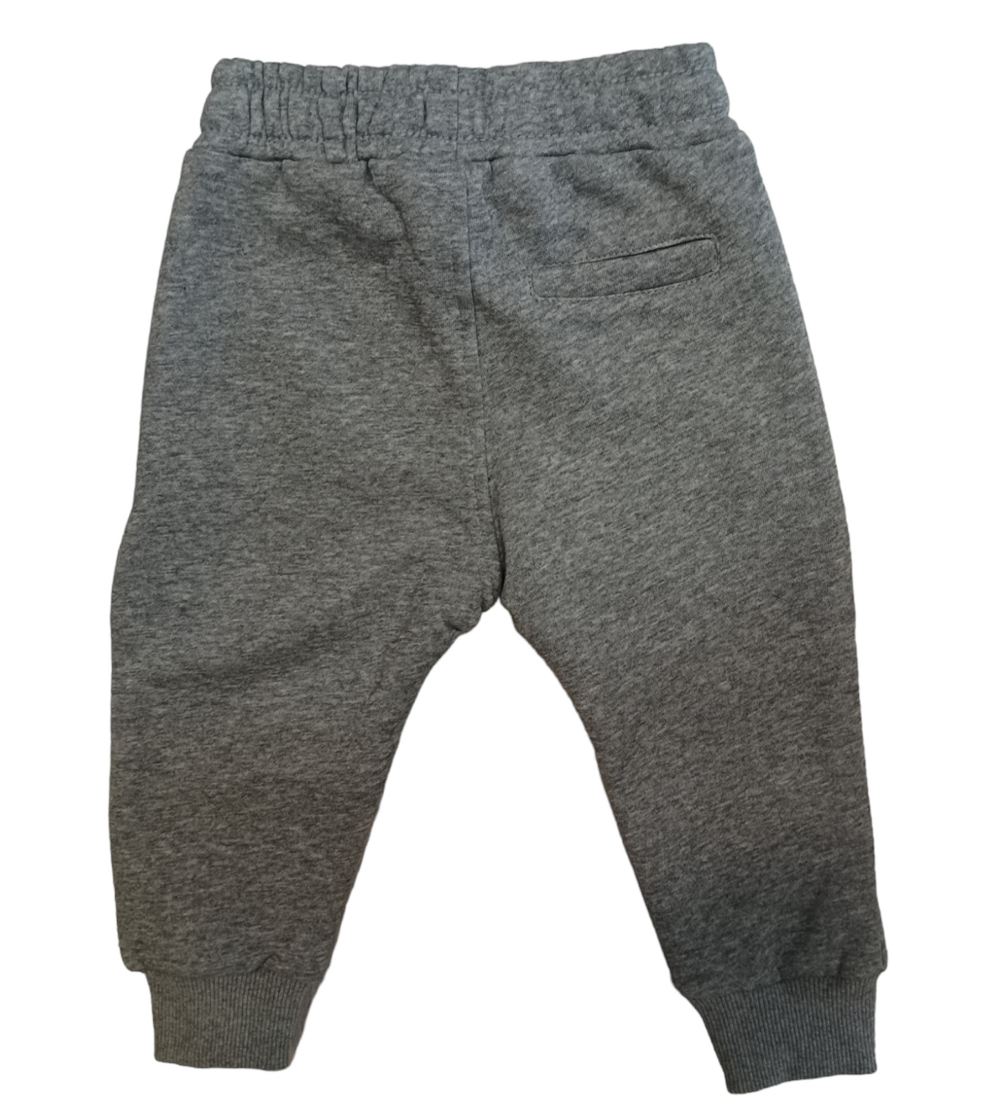 Pantalone Tuta Grigio Tinta Unita Felpato Internamente in Jersey di Cotone Ativo Kids Bambino 12-36 Mesi