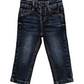 Jeans Invernale Elasticizzato in Basic Denim Scuro Cinque Tasche Ativo Kids Bambino 12-36 Mesi