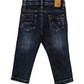 Jeans Invernale Elasticizzato in Basic Denim Scuro Cinque Tasche Ativo Kids Bambino 12-36 Mesi