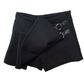 Shorts Nero con Piega Plissé Obliqua Pantaloncino Gonna Tessuto Scuba Ativo Kids Bambina/Ragazza 4-12 Anni