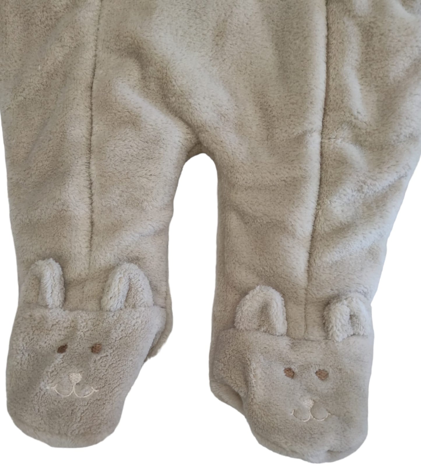 Eskimo Tuta Invernale Beige Imbottita Neonato/a con Cappuccio Doppia Lampo Sardon 3-6 Mesi