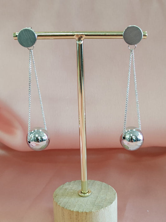 Silver Color Steel Earrings