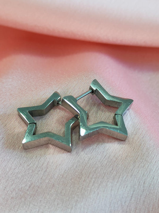 Silver Color Steel Earrings