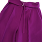 Pantalone Palazzo Cropped a Vita Alta Color Ciclamino Con Cinta Naida Ragazza Taglie 34-44