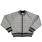 Giubbino Felpa Bianco e Nero Cropped in Jersey Scuba con Zip Stampato Fantasia DATCH Ragazza S - XL 8-14 Anni