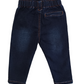 Jeans Elasticizzato in Vita Denim Scuro Con Tasche Grandi Davanti Ativo Kids Bambina 12-36 Mesi