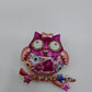 Multicolored Owl Magnet Brooch