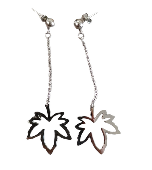 Silver Color Steel Earrings