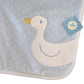 Coperta Celeste Invernale Imbottita Culla e Carrozzina 77x74 cm Neonato Ricamata Oca Sardon