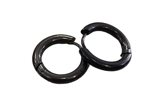 Gold-colored steel earrings