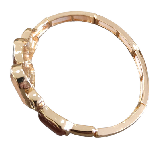 Bracciale Donna Dorato Semirigido con Elastico