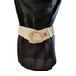 Cintura Donna a Fascia Elasticizzata con Fibbia Ovale Inserti in Eco Pelle e Strass